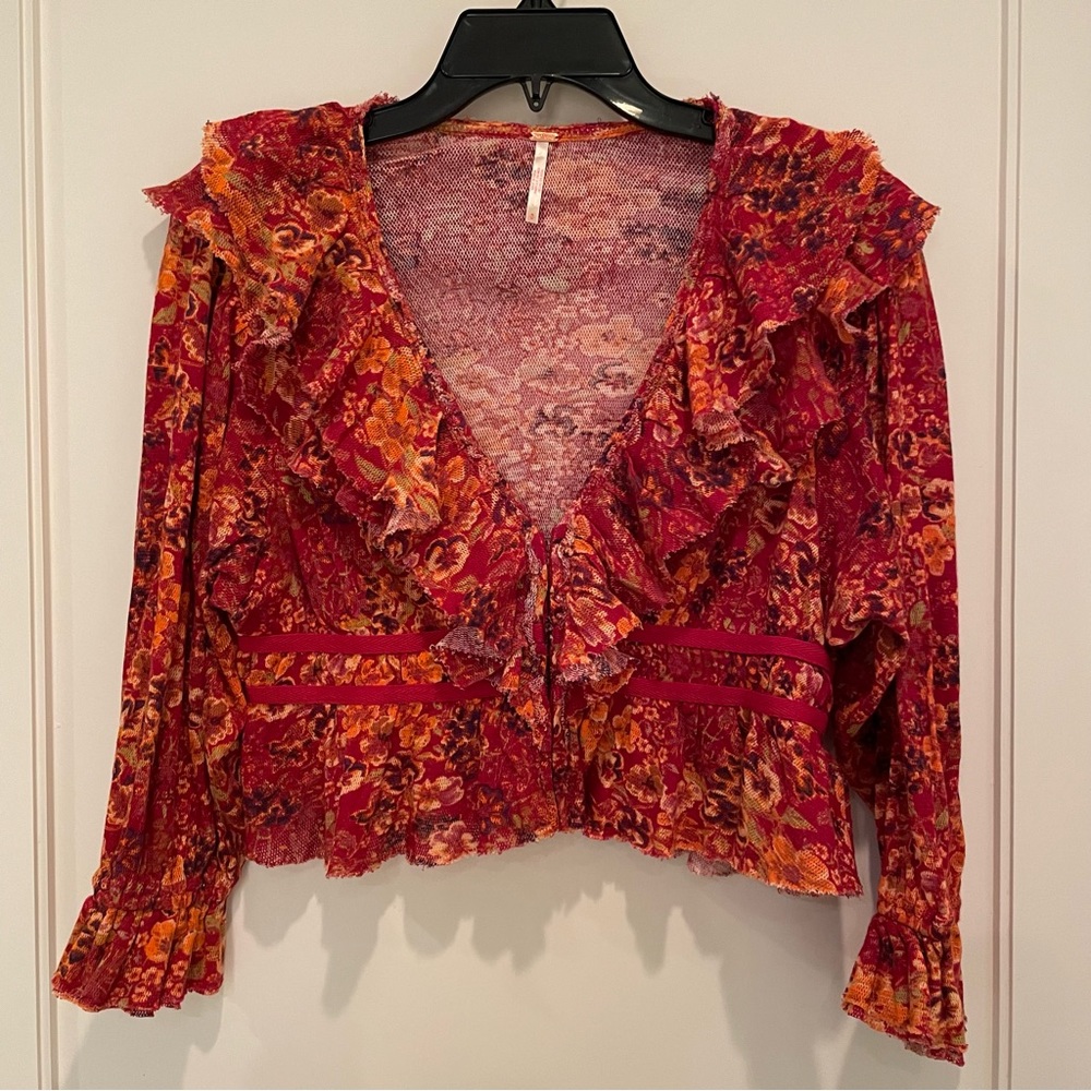 Free People rudi ruffle top